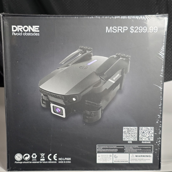 Black Foldable Obstacle Avoidance Drone with Camera - Picture 1 of 3